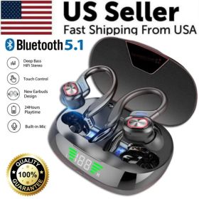 Bluetooth Headset 5.1 True Wireless Earphones Earbuds Headphones HiFi Sport TWS (Option: Default Title)