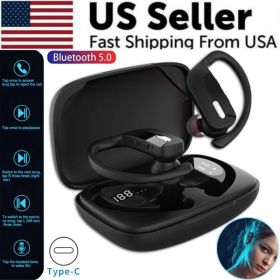 Bluetooth Headset TWS 5.0 Wireless Earphones Earbuds Headphones Stereo Ear Hook (Option: Default Title)