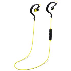 Wireless Headsets V4.1 Sport In-Ear Stereo Headphones Sweat-proof Neckband Earbuds With Mic Deep Bass HiFi Earphones For Running Hiking Travel (Option: Yellow)