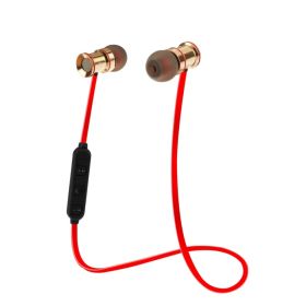 Sport Headsets Wireless V4.1 In-Ear Stereo Headphones Sweat-proof Running Earphones (Option: Red)
