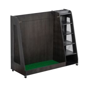 Gray Wooden Golf Bag Storage Rack (Option: defaulttitle)